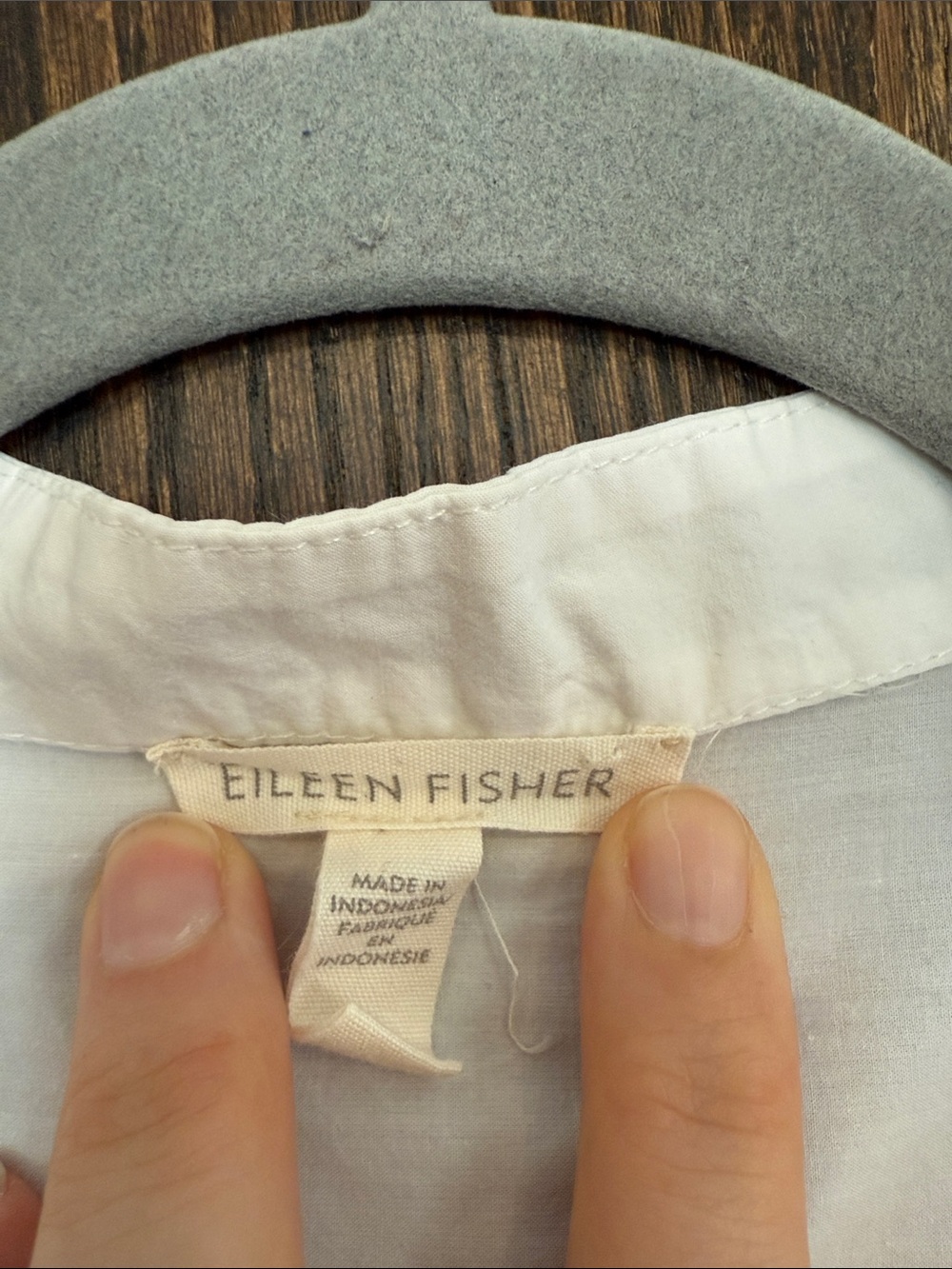 Eileen Fisher White Collared Sleeveless Cotton Button Down Top Large - Picture 2 of 10